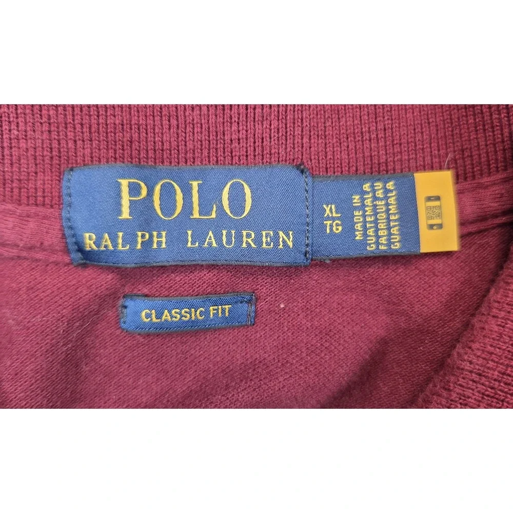 Polo Ralph Lauren Shirt Mens XL Red Golf Green Pony